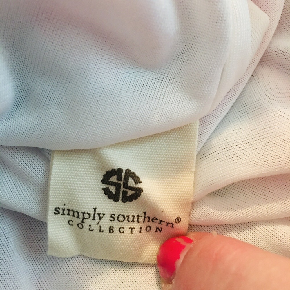 Simply Southern Womens SM Pink Green Palm Tree Navy Tassel Shorts Beach NEW - Picture 8 of 10